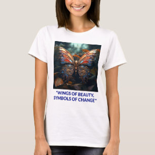 美しいの翼、変化のシンボル Tシャツ