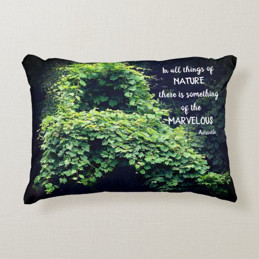 美しいの自然つる植物感動的引用文 アクセントクッション (正面)
