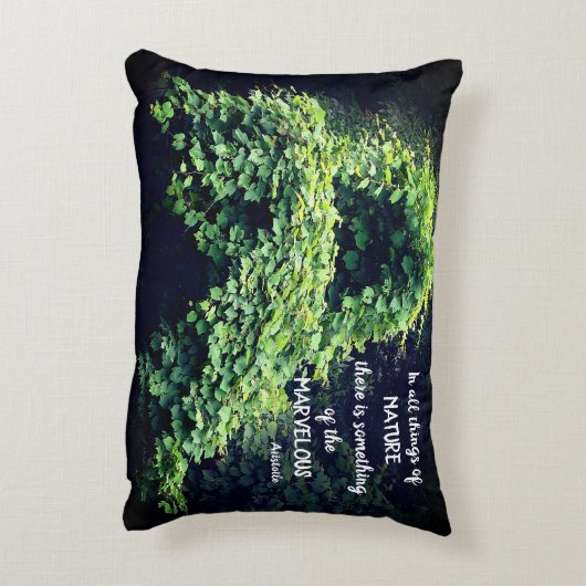 美しいの自然つる植物感動的引用文 アクセントクッション (裏面(縦))