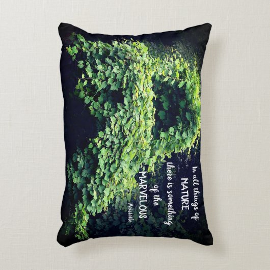 美しいの自然つる植物感動的引用文 アクセントクッション (正面(垂直))