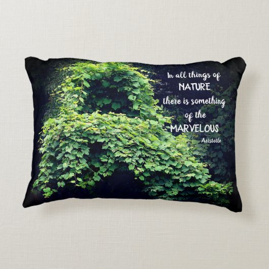 美しいの自然つる植物感動的引用文 アクセントクッション (裏面)