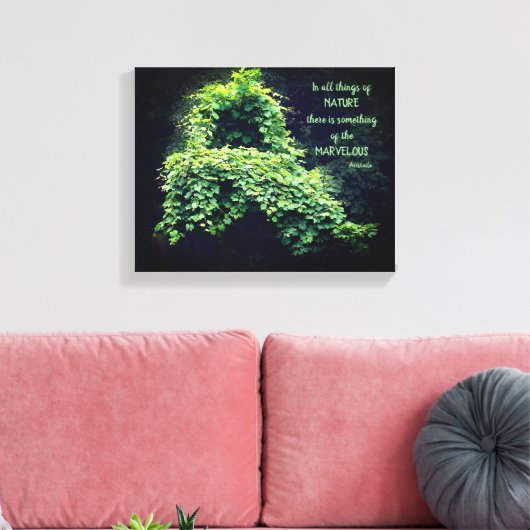 美しいの自然つる植物感動的引用文 キャンバスプリント (インサイチュ (リビング))