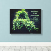 美しいの自然つる植物感動的引用文 キャンバスプリント (インサイチュ (ウッドフロア))