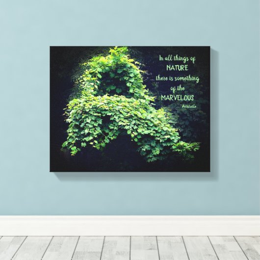 美しいの自然つる植物感動的引用文 キャンバスプリント (インサイチュ (ウッドフロア))