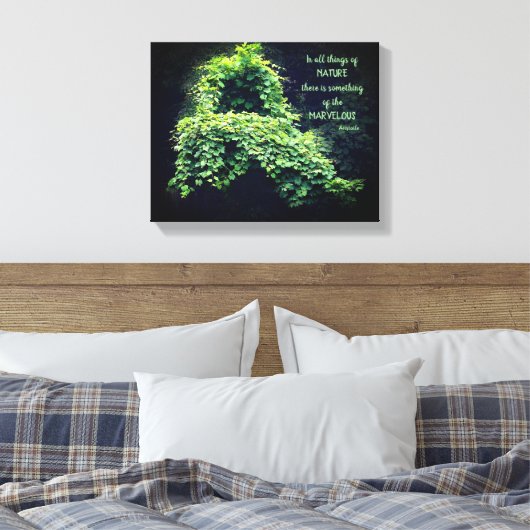 美しいの自然つる植物感動的引用文 キャンバスプリント (インサイチュ (寝室))
