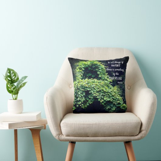 美しいの自然つる植物感動的引用文 クッション (椅子)