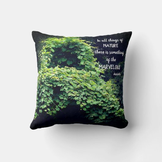 美しいの自然つる植物感動的引用文 クッション (裏面)