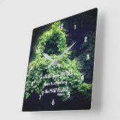 美しいの自然つる植物感動的引用文 スクエア壁時計 (傾斜)