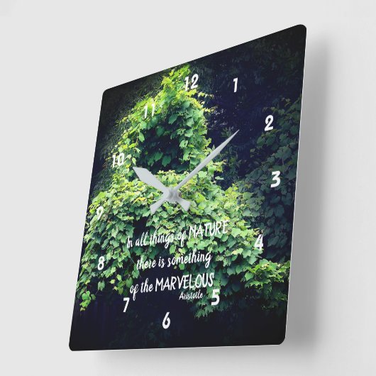 美しいの自然つる植物感動的引用文 スクエア壁時計 (傾斜)