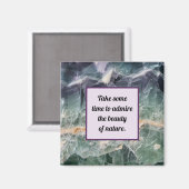 美しいの自然蛍石フォトジェムストーン マグネット (正面/裏面)