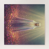 美しいの花の中の天使の精神 ジグソーパズル (横)