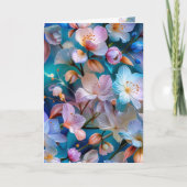 美しいの花空白の カード (正面)