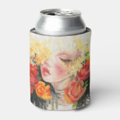 美しいの花：油絵エレガンス 缶クーラー (缶正面)