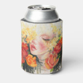 美しいの花：油絵エレガンス 缶クーラー (缶裏面)