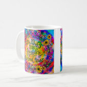 美しいの輝度を上げない コーヒーマグカップ (正面左)