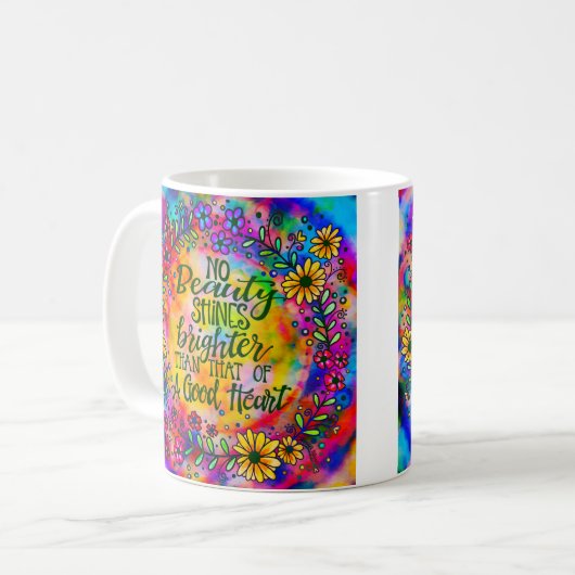 美しいの輝度を上げない コーヒーマグカップ (正面左)