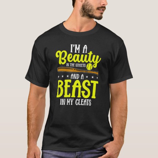 美しいの通りの獣の私のクリエットソフトボール Tシャツ (正面)