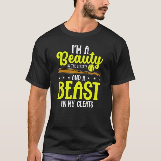美しいの通りの獣の私のクリエットソフトボール Tシャツ (正面)