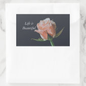 "美しいの開花:バラインスパイアデザイン" 長方形シール (バッグ)