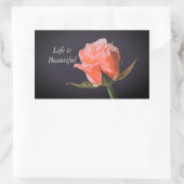 "美しいの開花:バラインスパイアデザイン" 長方形シール (バッグ)