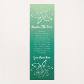 美しいはすの花の白い緑のグラデーションなグラデーション ヨガマット (正面)