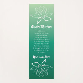 美しいはすの花の白い緑のグラデーションなグラデーション ヨガマット