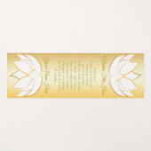 美しいはすの花の金ゴールドの白くグラデーションなグラデーション ヨガマット (正面(横))