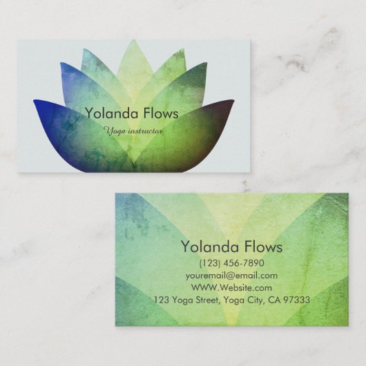 美しいはすの花 名刺 (正面/裏面)