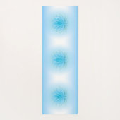 美しいはす平和青く白くグラデーションなグラデーション ヨガマット (裏面)