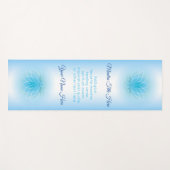 美しいはす平和青く白くグラデーションなグラデーション ヨガマット (正面(横))