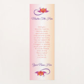 美しいはす紫色のオレンジピンクのグラデーションなグラデーション ヨガマット (正面)