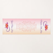 美しいはす紫色のオレンジピンクのグラデーションなグラデーション ヨガマット (正面(横))