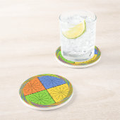 美しいはっきりしたエジプト柄:目まいがするデザイン コースター (側面)