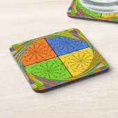 美しいはっきりしたエジプト柄：目まいがするデザイン コースター (左側)