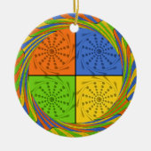 美しいはっきりしたエジプト柄:目まいがするデザイン セラミックオーナメント (正面)