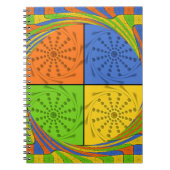 美しいはっきりしたエジプト柄:目まいがするデザイン ノートブック (正面)