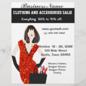 美しいはっきりしたファッションレッド動物ヒョウ柄 チラシ (正面)