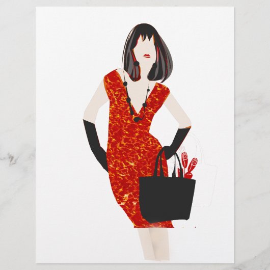 美しいはっきりしたファッションレッド動物ヒョウ柄 チラシ (裏面)