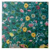 美しいはっきりしたフローラボホブルーグリーン タイル (正面)