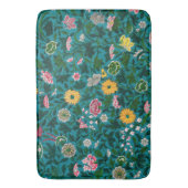 美しいはっきりしたフローラボホブルーグリーン バスマット (正面縦)