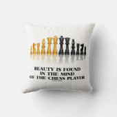 美しいはチェスの選手の心に見られる クッション (裏面)