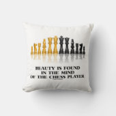 美しいはチェスの選手の心に見られる クッション (正面)