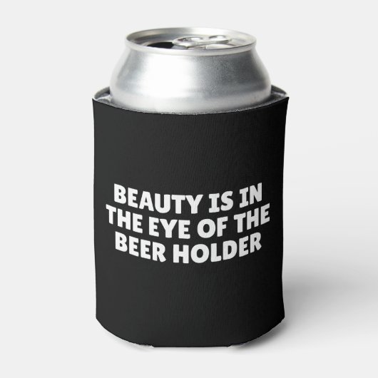美しいはビールの持ち主の目の中にある 缶クーラー (缶正面)