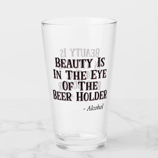 美しいはビールホルダーの目にある – アルコール タンブラーグラス (正面)