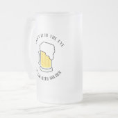 美しいはビール保持者の目の中にある フロストグラスビールジョッキ (正面左)