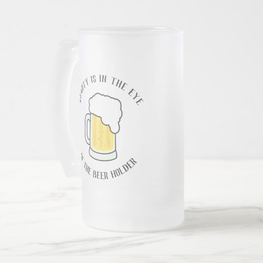 美しいはビール保持者の目の中にある フロストグラスビールジョッキ (正面左)