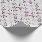 美しいは中パターンから来ます ラッピングペーパー (角)