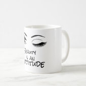 美しいは態度の飲むマグです コーヒーマグカップ (正面右)