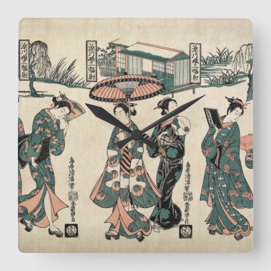 美しいは深川。トリプチヒ スクエア壁時計 (正面)