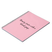 美しいは白ページのノートから始まります ノートブック (左側)